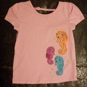 Girls seahorse tee, by Crown & Ivy, Size 6